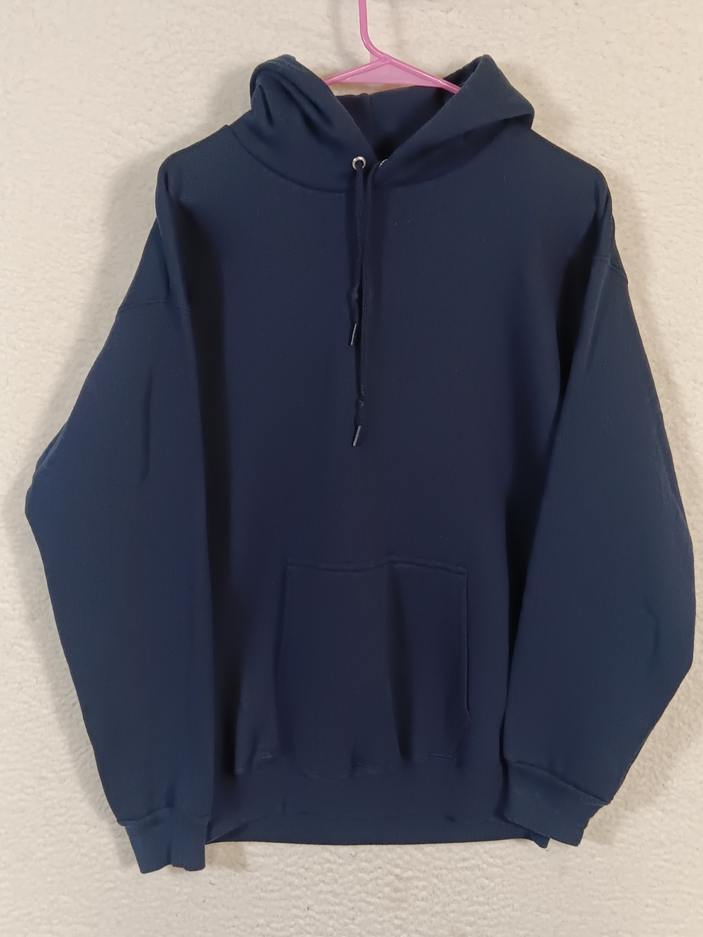 Vintage 90s Tultex Hoodie Mens Large Blue Pullover Blank Essential USA Heavy